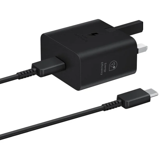 شارژر اصلی سامسونگ EP-T2510 25W به همراه کابل و تبدیل چراغدار ویتنام